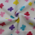 100 Polyester Coloful Butterfly Pattern Both Side Brushed Print Polar Fleece Fabric for Sofa Coat